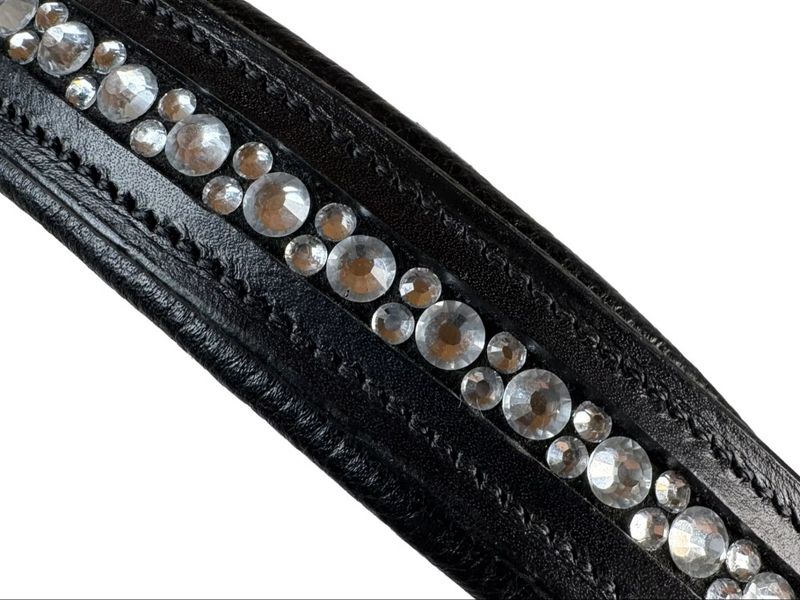 Lærgrime Silver Diamonds Svart