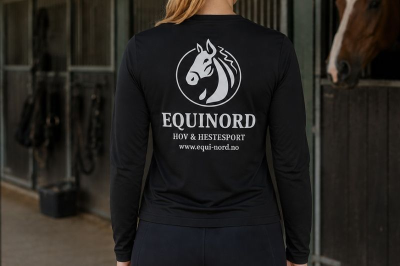 Equinord langermet T-skjorte for kvinner - Svart